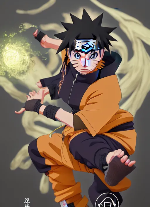 Image similar to naruto izumaki baron mode, naturel, hyper detailed, digital art, trending in artstation, cinematic lighting, studio quality, smooth render, unreal engine 5 rendered, octane rendered, art style by klimt and nixeu and ian sprigger and wlop and krenz cushart