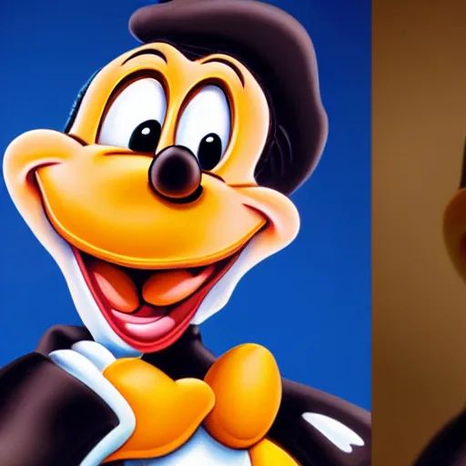 Prompt: Goofy portrait in live action. Ultra realistic. Realistic. 4k.