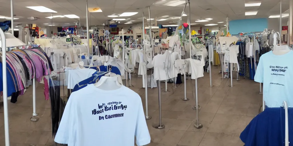 Prompt: t-shirt dry cleaner carousel