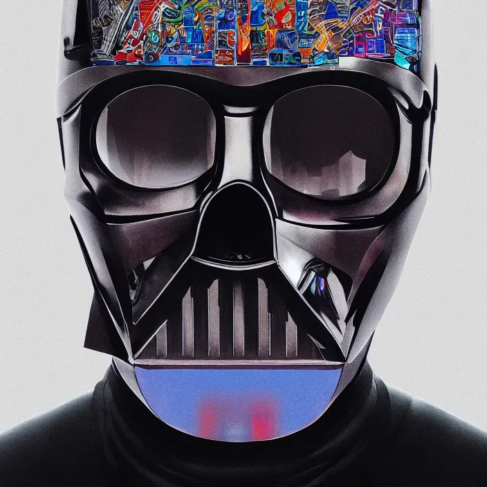 Image similar to portrait of Vladimir Putin as a Darth Vader 1977. intricate abstract. intricate artwork. by Tooth Wu, wlop, beeple, dan mumford. octane render, trending on artstation, greg rutkowski very coherent symmetrical artwork. cinematic, hyper realism, high detail, octane render, 8k, iridescent accents