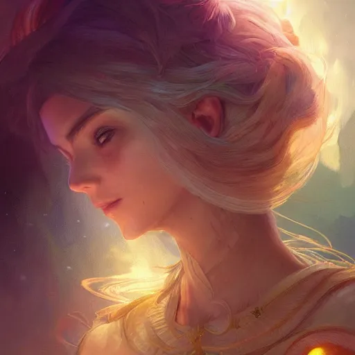 Image similar to aurora, child of light, highly detailed, digital painting, artstation, concept art, smooth, sharp focus, illustration, Unreal Engine 5, 8K, art by artgerm and greg rutkowski and alphonse mucha