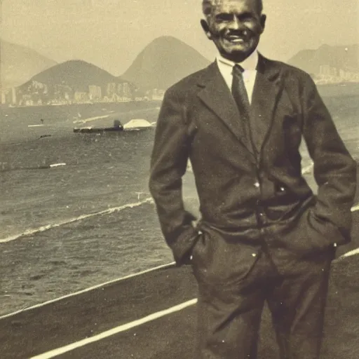 Image similar to vintage photo of a man in rio de janeiro