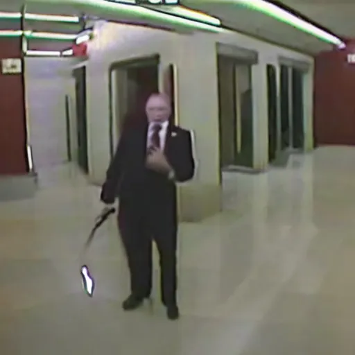 prompthunt: cctv footage of putin in the backrooms level 0