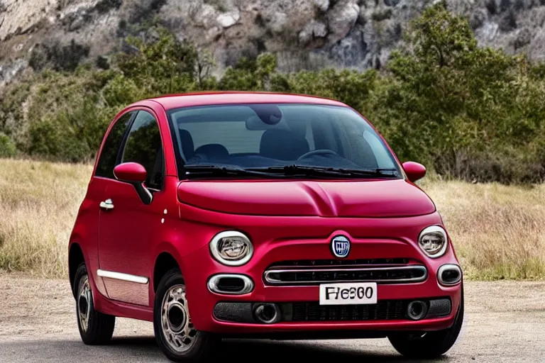 Prompt: A picture of the 2022 redesigned fiat 600, 4k, high resolution, intricate detail, car photography