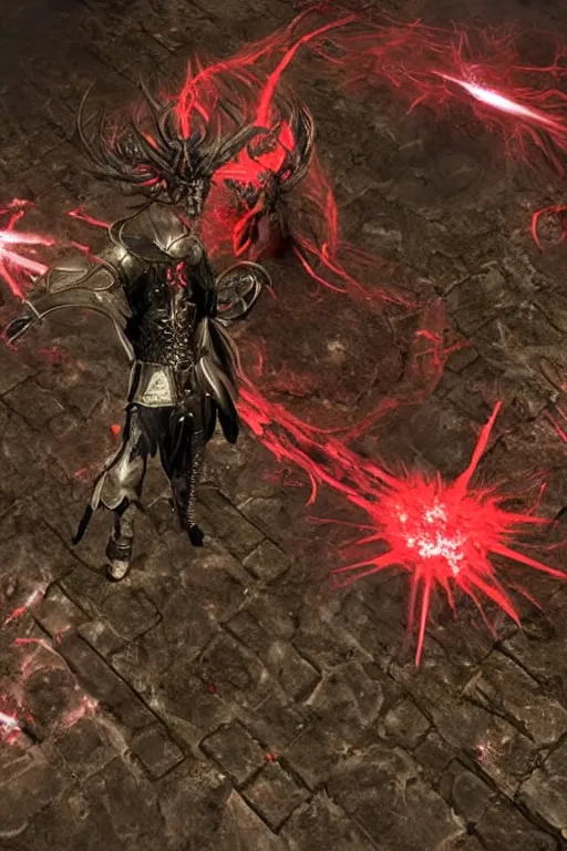 Image similar to Path of Exile, [Sirius], clear [[bronze]] face [mask], luminous red eyes, male image with [bronze] black armor, sitting on the throne, inside the ruined gothic church, black shadows, red lasers, dark red bloody fog, black-grey smoky tornadoes fly around, [[blood]], Anachronism, painting, dark fantasy, steampunk, 4k, perfect quality,