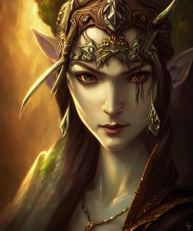 Image similar to dark fantasy, link legend of Zelda twilight Princess portrait, dark surrealist , fantasy, intricate, elegant, highly detailed, digital painting, artstation, concept art, smooth, sharp focus, illustration, art by artgerm and greg rutkowski and alphonse mucha