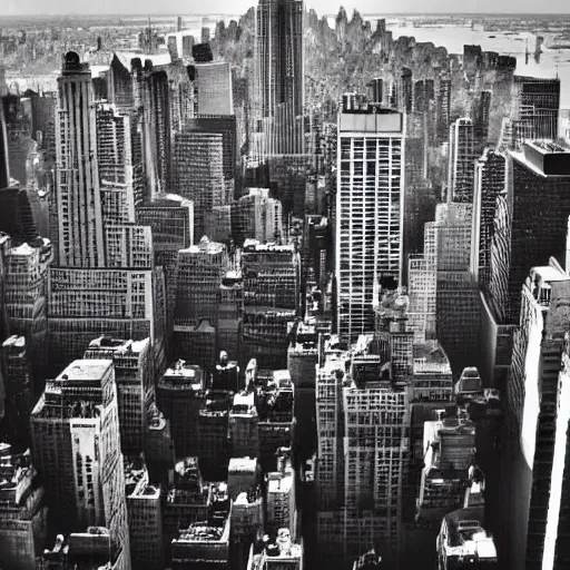 Prompt: surrealist new york city skyline