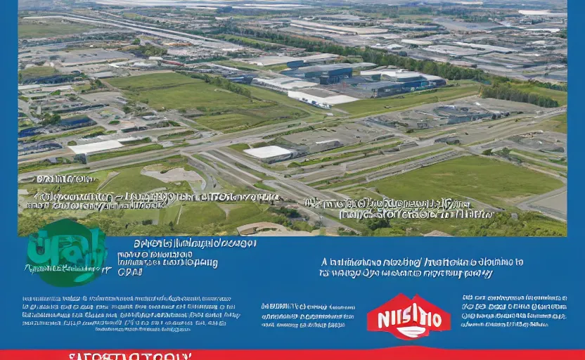 Image similar to a marketing flyer for an industrial park near philadelphia