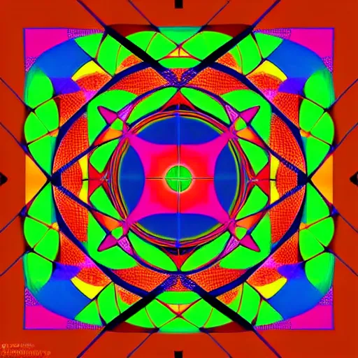 Image similar to digital art of a Lenstra–Lenstra–Lovász lattice basis reduction in the style of geometric art, detailed, trending on Artstation