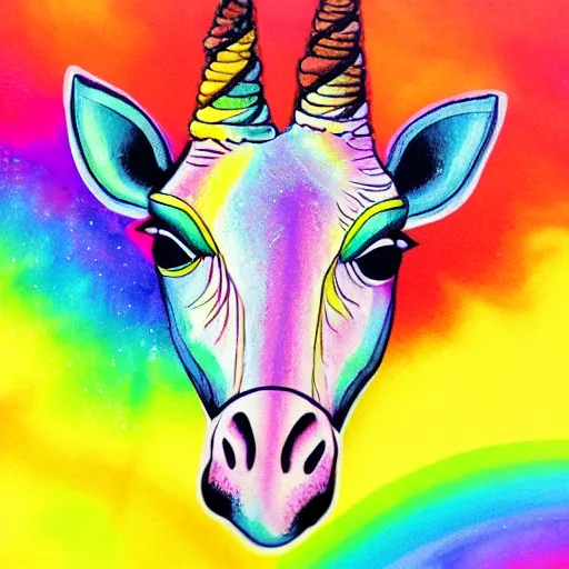 Prompt: rainbow cosmic giraffe