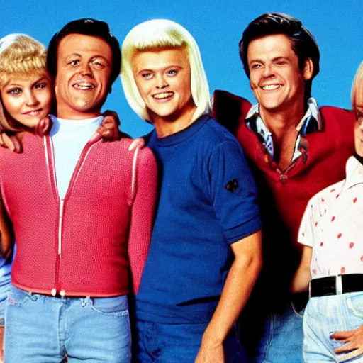 Prompt: johnny knoxville on the brady bunch, retro, 8 k