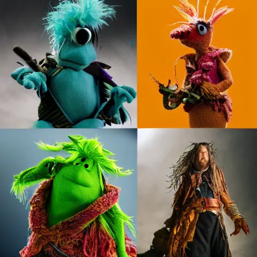 Image similar to fraggle rock as elden ring characters