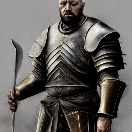Prompt: gregor clegane from game of thrones, artstation hall of fame gallery, editors choice, #1 digital painting of all time, most beautiful image ever created, emotionally evocative, greatest art ever made, lifetime achievement magnum opus masterpiece, the most amazing breathtaking image with the deepest message ever painted, a thing of beauty beyond imagination or words, 4k, highly detailed, cinematic lighting