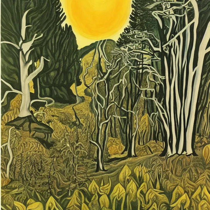 Image similar to charles burchfield art painting