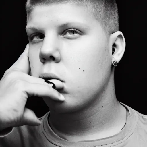 Prompt: yung lean mugshot