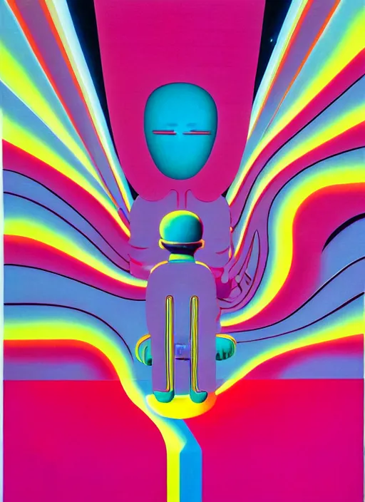 Prompt: trap cover by shusei nagaoka, kaws, david rudnick, airbrush on canvas, pastell colours, cell shaded, 8 k