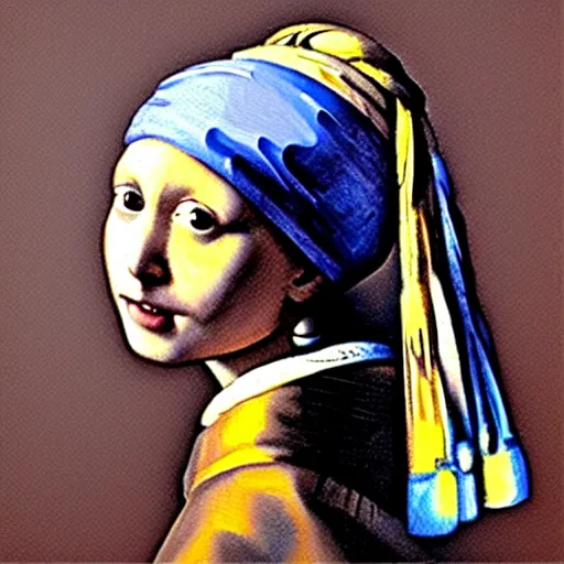 Image similar to greg manchess portrait painting of the girl with the pearl earring with the face of mona lisa, medium shot, asymmetrical, profile picture, organic painting, sunny day, matte painting, bold shapes, hard edges, street art, trending on artstation, by huang guangjian and gil elvgren and gerald brom