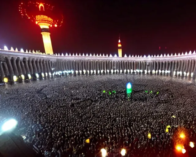 Image similar to alien invasion Kaaba