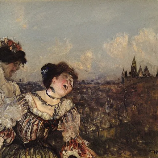 Prompt: a painting by Adolph Menzel