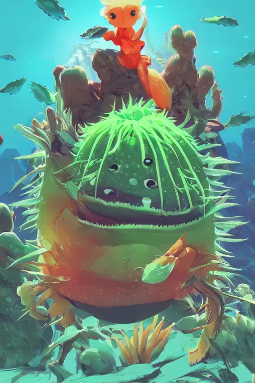 Image similar to 3 d render creature animal sushi cristal very big eye roots cactus elemental flush of force nature micro world fluo fishscale, comics gta 5 cover, official fanart behance hd artstation by jesper ejsing, by rhads, makoto shinkai and lois van baarle, ilya kuvshinov, ossdraws