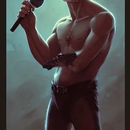 Image similar to a half otter half man creature holding a microphone,anthropomorphic,Character design by charlie bowater, ross tran, artgerm, and makoto shinkai, detailed, inked, western comic book art, 2021 award winning painting,digital art,ultra realistic,ultra detailed,art by greg rutkowski,photorealiatic,hyperdetailed,hyperrealistic,studio lighting,studio photography,professional photography,professional lighting,detailed face,3 point lighting,4k