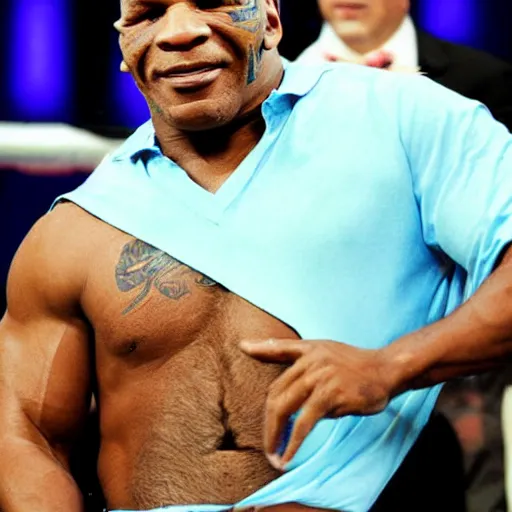 Prompt: mike tyson is a fish