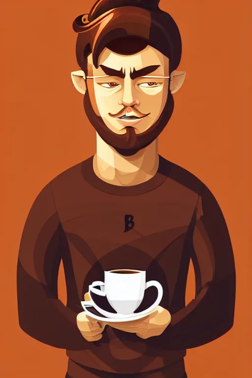 Image similar to guy named luis barlock. coffee addict. chubby face. centered median photoshop filter cutout vector behance hd jesper ejsing! argterm!
