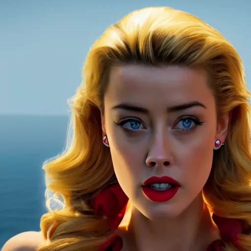 Image similar to amber heard as super mario, highly detailed, extremely high quality, hd, 4 k, 8 k, canon 3 0 0 mm, professional photographer, 4 0 mp, lifelike, top - rated, award winning, realistic, detailed lighting, detailed shadows, sharp, no blur, edited, corrected, trending