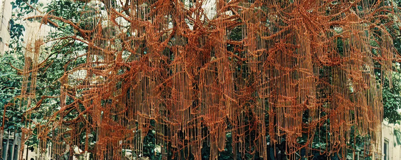 Prompt: a spaghetti tree, canon 5 0 mm, in the style wes anderson, kodachrome