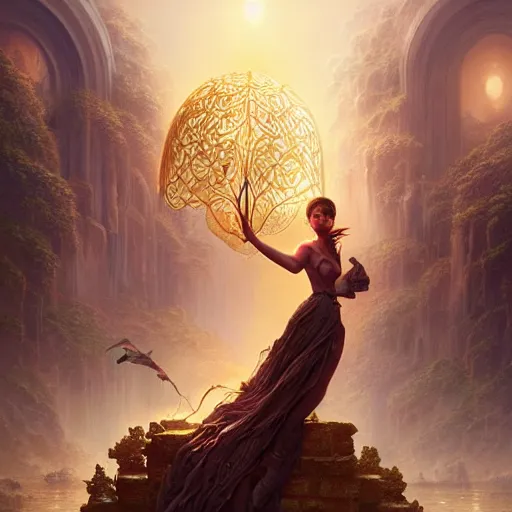 Prompt: the only impossible journey is the one you never begin, very detailed, very intricate art, artwork by artgerm, rendered in pov - ray, style by greg rutkowski and thomas kinkade and tim burton