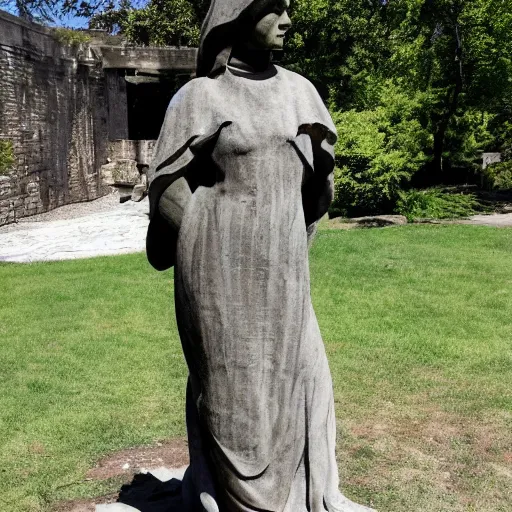 Prompt: stone statue of a dress