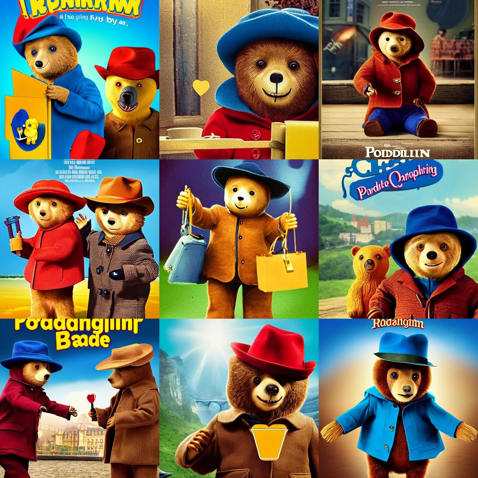 Prompt: “ promotional poster for a romantic comedy starring paddington bear and clippy ”