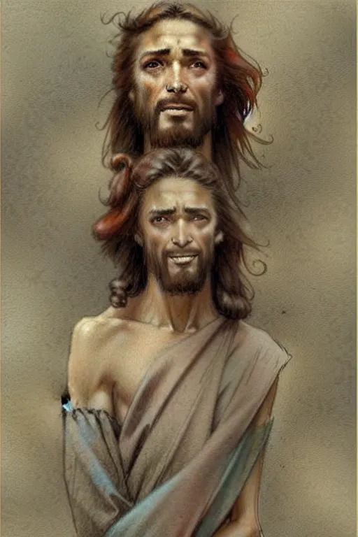 Image similar to (((((1950s jesus second coming . muted colors.))))) by Jean-Baptiste Monge !!!!!!!!!!!!!!!!!!!!!!!!!!!