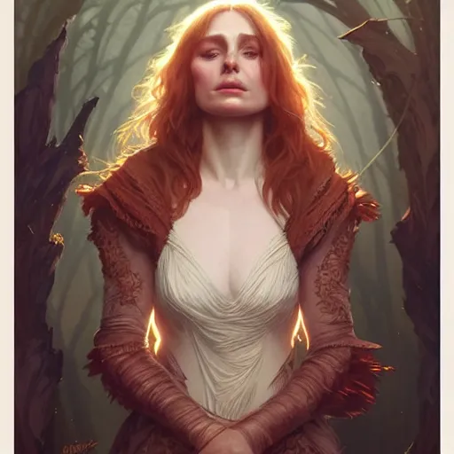 Prompt: beautiful natural Bryce Dallas Howard, intricate, elegant, highly detailed, digital painting, artstation, concept art, smooth, sharp focus, illustration, art by artgerm and greg rutkowski and alphonse mucha and loish and WLOP