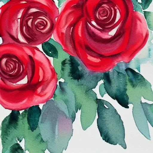 Image similar to watercolor red roses