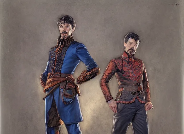 Image similar to a highly detailed swedish portrait of stephen strange, james gurney, james jean