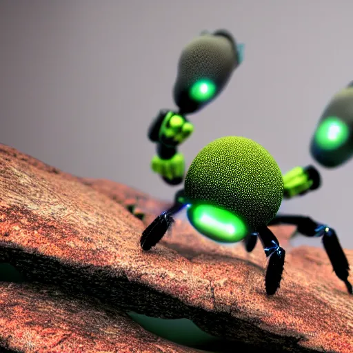 Image similar to spider catterpillar robot, 3 d octane render