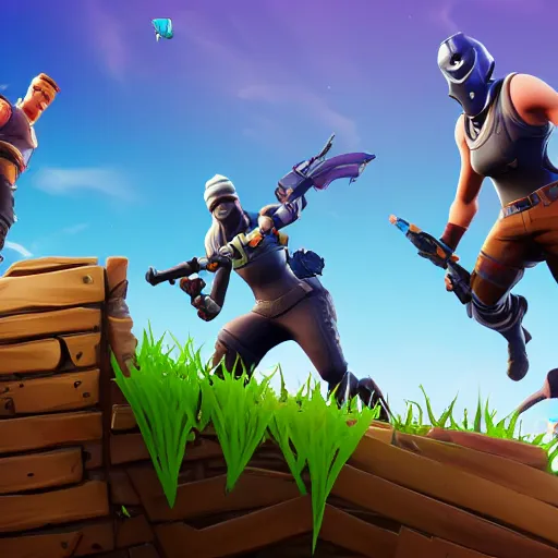 Prompt: screenshots gameplay of Fortnite 2