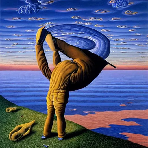 Image similar to a character by rob gonsalves and salvador dali