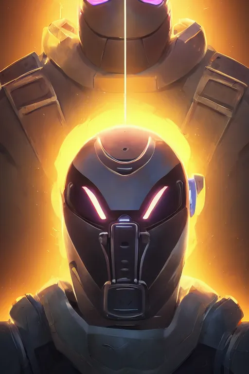 Image similar to epic mask helmet robot ninja portrait stylized as fornite style game design fanart by concept artist gervasio canda, behance hd by jesper ejsing, by rhads, makoto shinkai and lois van baarle, ilya kuvshinov, rossdraws global illumination radiating a glowing aura global illumination ray tracing hdr render in unreal engine 5