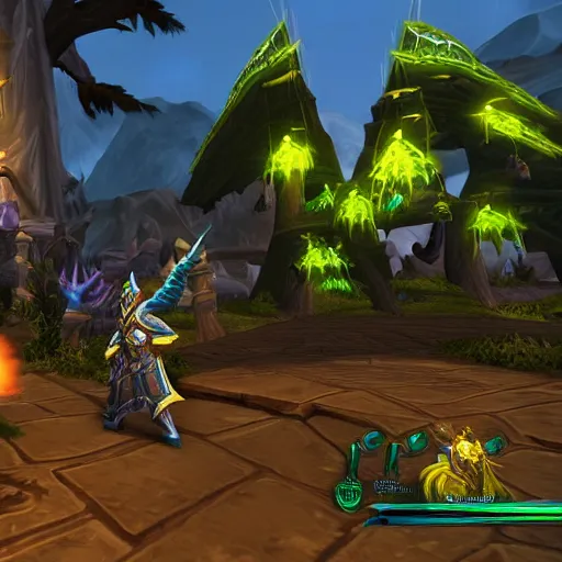 Prompt: World of Warcraft in-game screenshot,gameplay