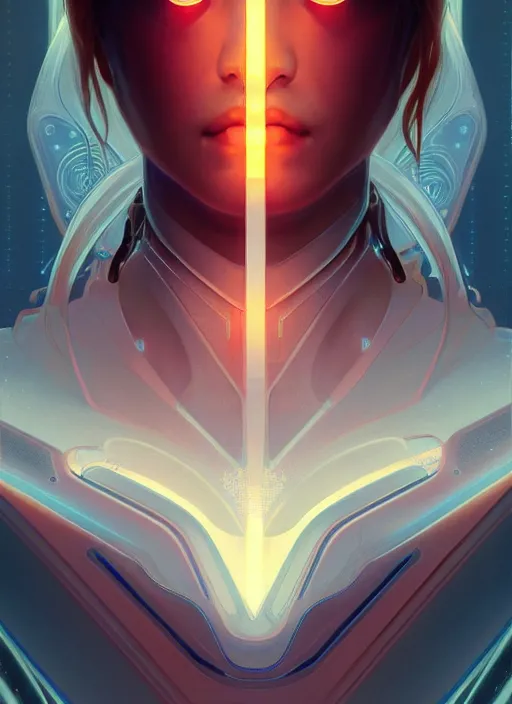 Image similar to symmetry!! portrait of water, tech wear, scifi, glowing lights!! intricate elegant, highly detailed, digital painting, artstation, concept art, smooth, sharp focus, illustration, art by artgerm and greg rutkowski and alphonse mucha