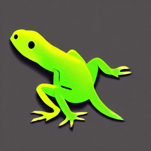 Image similar to a logo featuring a gecko, minimalist, sharp