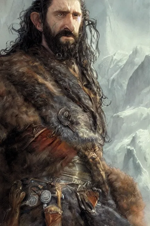 Image similar to Thorin. concept art by James Gurney.