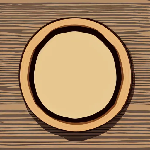 Prompt: wooden bowl atop lathe, vector art, simple