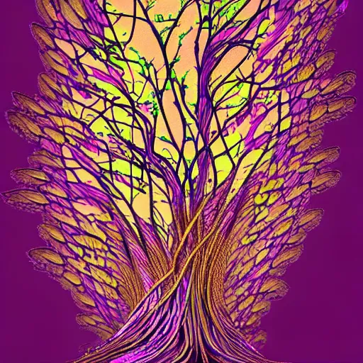 Image similar to digital art, Abstract art, intricate flowers and roots, trending on artstation, -640
