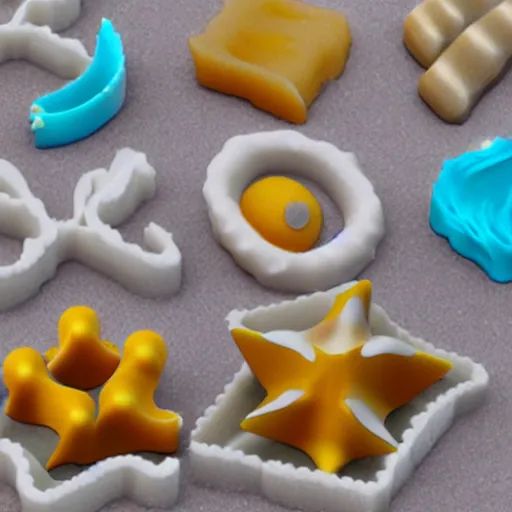 Image similar to delicious 3d printed candy sugars making fractal patterns out of printed sugar