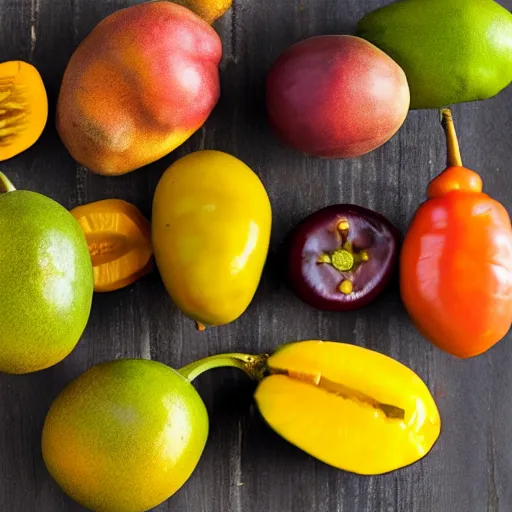 Prompt: habaneros and mangos