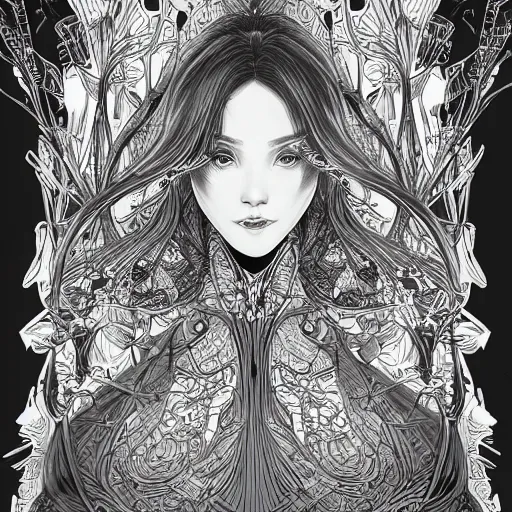 Image similar to the most incredibly beautiful and elegant and cute woman, an ultrafine detailed illustration by james jean, final fantasy, intricate linework, bright colors, behance contest winner, vanitas, angular, altermodern, unreal engine 5 highly rendered, global illumination, radiant light, detailed and intricate environment