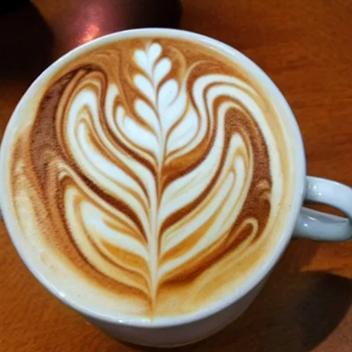 Image similar to photo, latte art of asian dragon, award winning, highly detailed